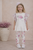 Daga Girls Harmony Blush White Floral Print Top with Tulle Sleeve & Matching Floral Print Leggings M17/26 (M10574 + M10575)