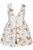 Daga Girls Twinkle Flight White Pleated Butterfly Print Dress with Large White Bow on Back M10490