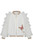 Daga Girls Twinkle Flight White Bomber Jacket with Pink/Gold Glittered Butterfly & Layered Tulle Sleeves M10491
