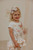 Daga Girls Twinkle Flight White Butterfly Print Long Top with Tulle Frill & Matching Print Cycling Shorts M11/26 (M10503 + M10504)