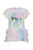 Daga Girls Pastel Bloom Tie-Dye Effect Top with Hydrangea Bouquet & Tulle Trim & Matching Pastel Leggings M7/26 (M10468 + M10470)