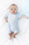 Blues Baby BB2279 Boys Blue Collared Shortie With White Patterned Front Panel