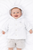 Blues Baby BB2296W Unisex White Padded Baby Coat with Embroidered Crown & Pocket