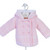 Dandelion A1570P Girls Pink/White Knitted Coat with Hood & Cable Detail