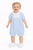 Amore AM0085 Boys Blue Romper with White Collar & Trim