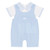 Amore AM0087 Boys Blue Dungaree with White Polo with Blue Collar & Trim