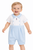 Amore AM0071 Boys White/Blue Toy Soldier Collared Shortie with Pintuck