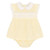 Amore AM0072 Girls Lemon Striped Collared Dress & Pants Set with Butterflies