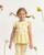 Caramelo Girls Lemon Two Piece bow legging set 0398239