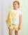 Caramelo Girls Lemon 3 Piece Bow Tracksuit Short set 0314262