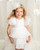 Caramelo Girls Ivory Layered Puff-Ball Sleeve Dress 03212623