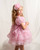 Caramelo Girls Pink Layered Puff-Ball Sleeve Dress 03212623