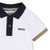 BOSS BABY BOYS WHITE NAVY COLLARED POLO SHIRT J52878