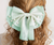Caramelo Mint Pearl Hair Bow with Alligator clip 349757