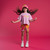 ADEE Bonini BNA603 Girls Hot Pink Sports Shorts with Pink Tape Detail - SPARK