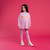 ADEE Bonini BNA612 Girls Lilac Logo Leggings with Tape Detail - INSPIRE