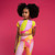 ADEE Bonini BNA610 Girls Hot Pink All Over Print Cropped Sports Top - DREAM