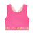 ADEE Bonini BNA604 Girls Hot Pink Colourblock Sports Crop Top with Crossed Logo Straps - FLEX