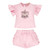 Giorgio Bambini Pink Girls Carousel Bear Ruffle Top & Short Set YG38
