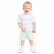 Pastels & Co Boys Mint/Blue Beach Hut T-Shirt & Short Set - Bruno