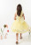 Caramelo Girls Lemon Tulle Diamante Party Dress with Headband 0321231