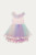 Caramelo Girls Rainbow Tulle Diamante Party Dress with Headband C0321147