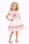 Giorgio Bambini Pink Girls Diamante  Bear  Ruffle Top & Skirt Set YG33