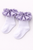 Caramelo Girls School Purple Gingham Ruffle Ankle socks 04431