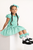 Caramelo Girls Green Double Bow Drop Waist Summer School Dress 012116