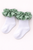 Caramelo Girls School Green Gingham Ruffle Ankle socks 04431