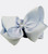 Bow Diva Baby Girls Extra Large Bow Headband with Diamante Square Centre - Blue
