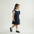 Love & Learn Girls Navy Ruffles Pinafore