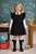 Love & Learn Girls Black Ruffles Pinafore