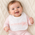 NURSERY TIME SINGLE BOW BIB - PINK BW-104-828P