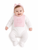 Kinder Boutique Girls White/Pink  Babygrow with Hello World Bib  BBKK-03