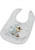 1st Birthday Bib with Cartoon Giraffe - Blue