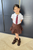 Exclusive Caramelo Girls Brown School Skirt with Bows 345389