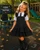 Caramelo Girls Black School RA-RA Frill Pinafore with Bows 342184.