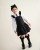 Caramelo Girls Black School RA-RA Frill Pinafore with Bows 342184.
