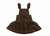 Caramelo Girls Brown School RA-RA Frill Pinafore with Bows 342184