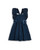 Caramelo Girls Navy School Frill Pinafore with Bow 342142.