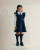 Caramelo Girls Navy School Frill Pinafore with Bow 342142.