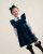 Caramelo Girls Navy School Frill Pinafore with Bow 342142.