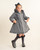 Caramelo Girls Grey School Twill Coat 342396