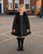 Caramelo Girls Black School Twill Coat 342396