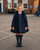 Caramelo Girls Navy School Twill Coat 342396
