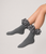 Caramelo Grey Ruffle ribbon Ankle socks 049