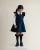 Caramelo Girls Navy Patent School Shoes with Double Bow 377102.