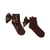 Adee Girls Chocolate Brown Ankle Sock With Bow - Cara (W266902)