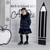 Adee Girls Navy Long Padded Jacket With Fur Trim - Rhea (W266202)